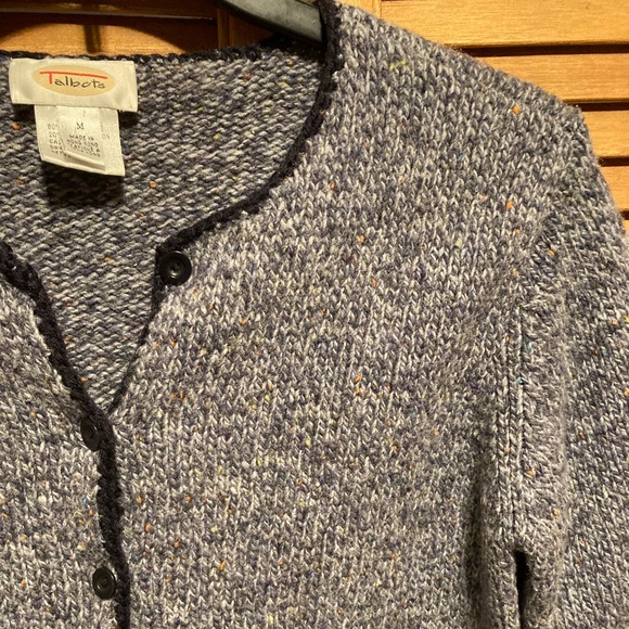 Talbots Grey & Black Wool Knitted Cardigan - Picture 6 of 12